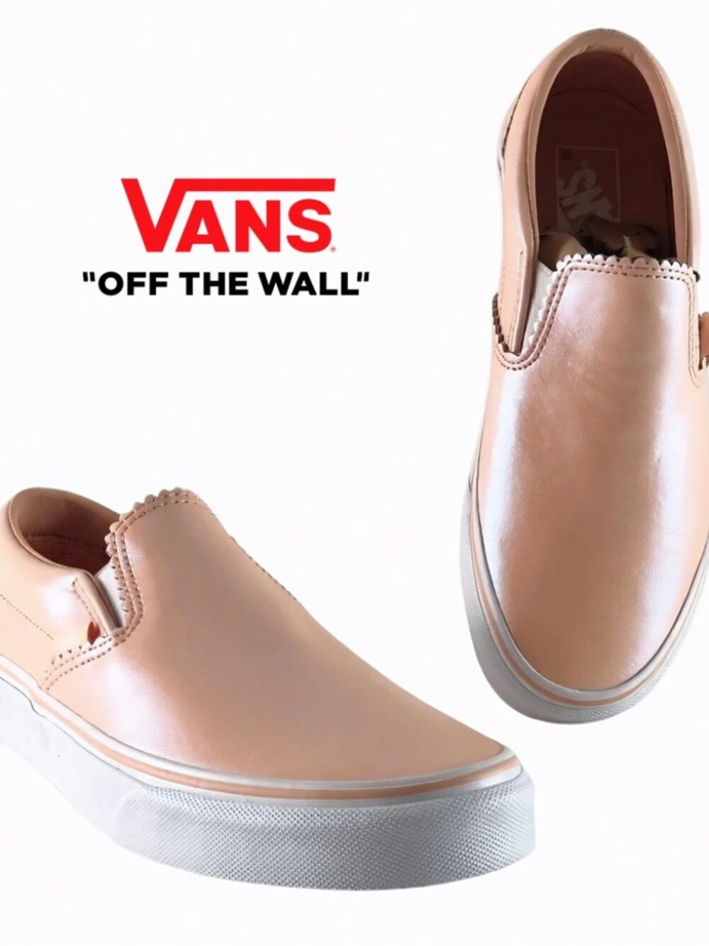 Vans Classic Peach Pearl Sneakers, Sz 7, EUC